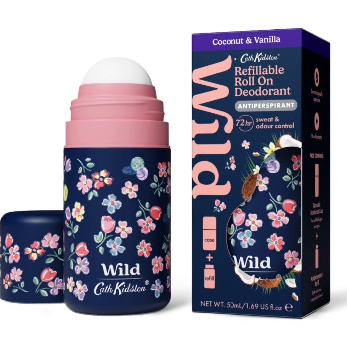 Wild Antiper Roll On Marble Case Coconut Vanilla 50ml