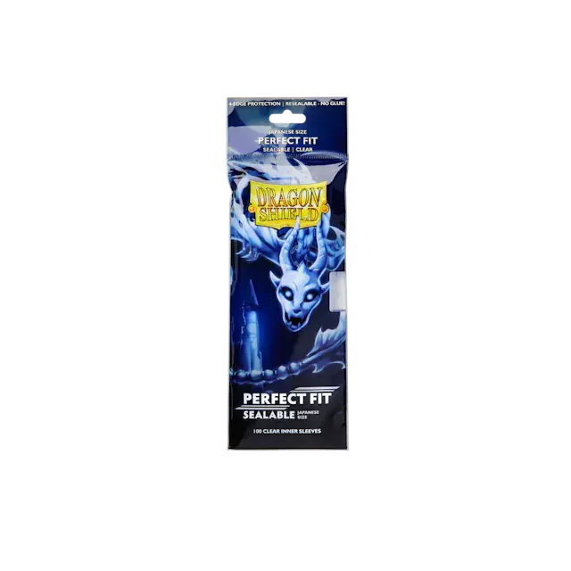 Dragon Shield Japanese Size Perfect Fit Sealable Inner Sleeves Clear (100 Sleeves)