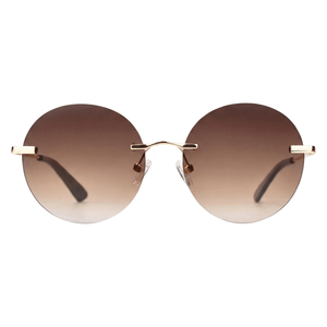 GLAS Grace Gold Rimless Sunglasses