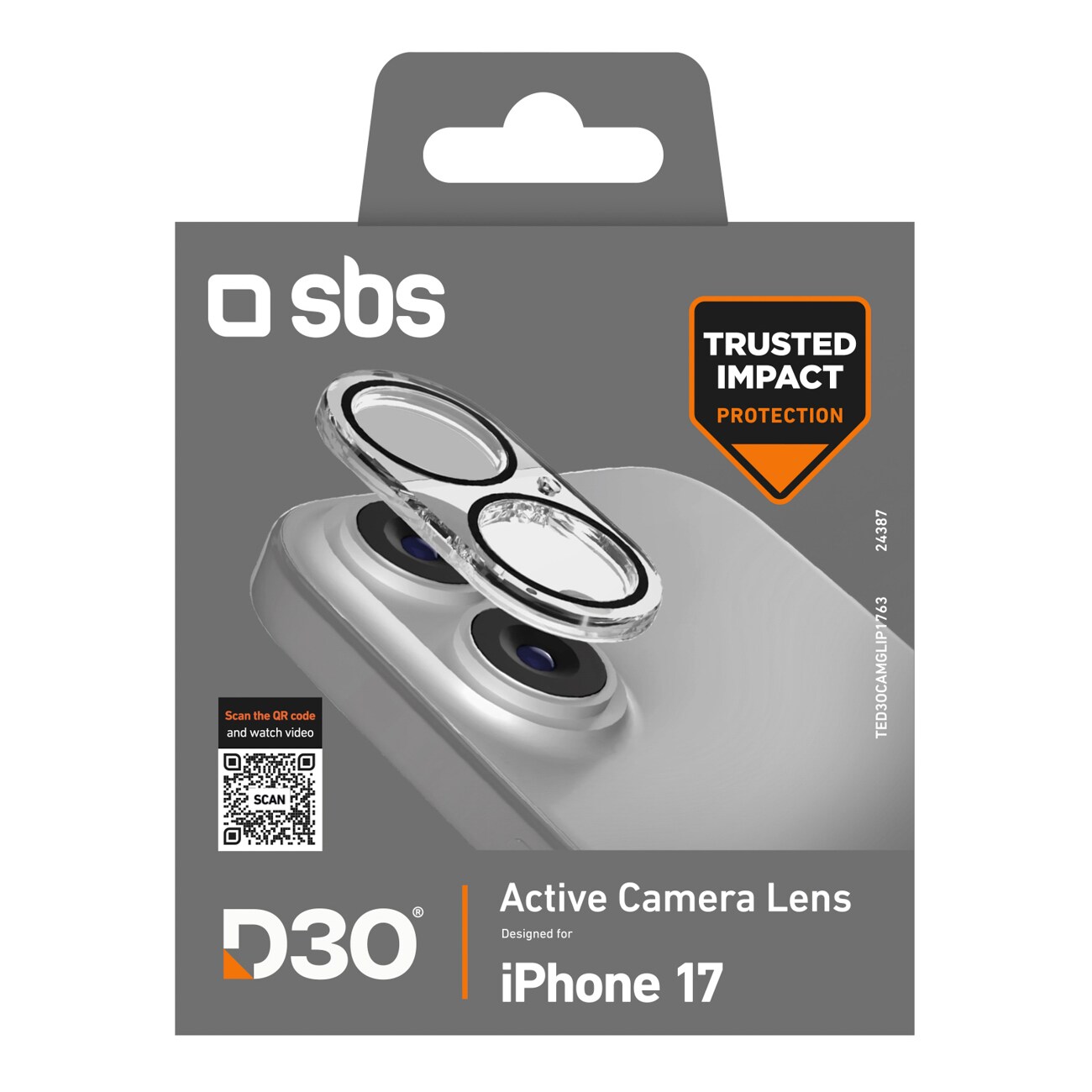 SBS Kameraglas för iPhone 17 med D3O-teknik, bild 2