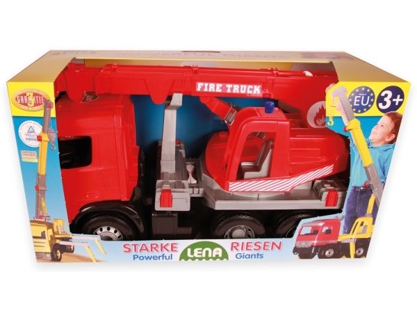 Lena GIGA TRUCKS Brandkranbil Arocs, Kranbil modell, 3 År, Sort, Grå, Rød