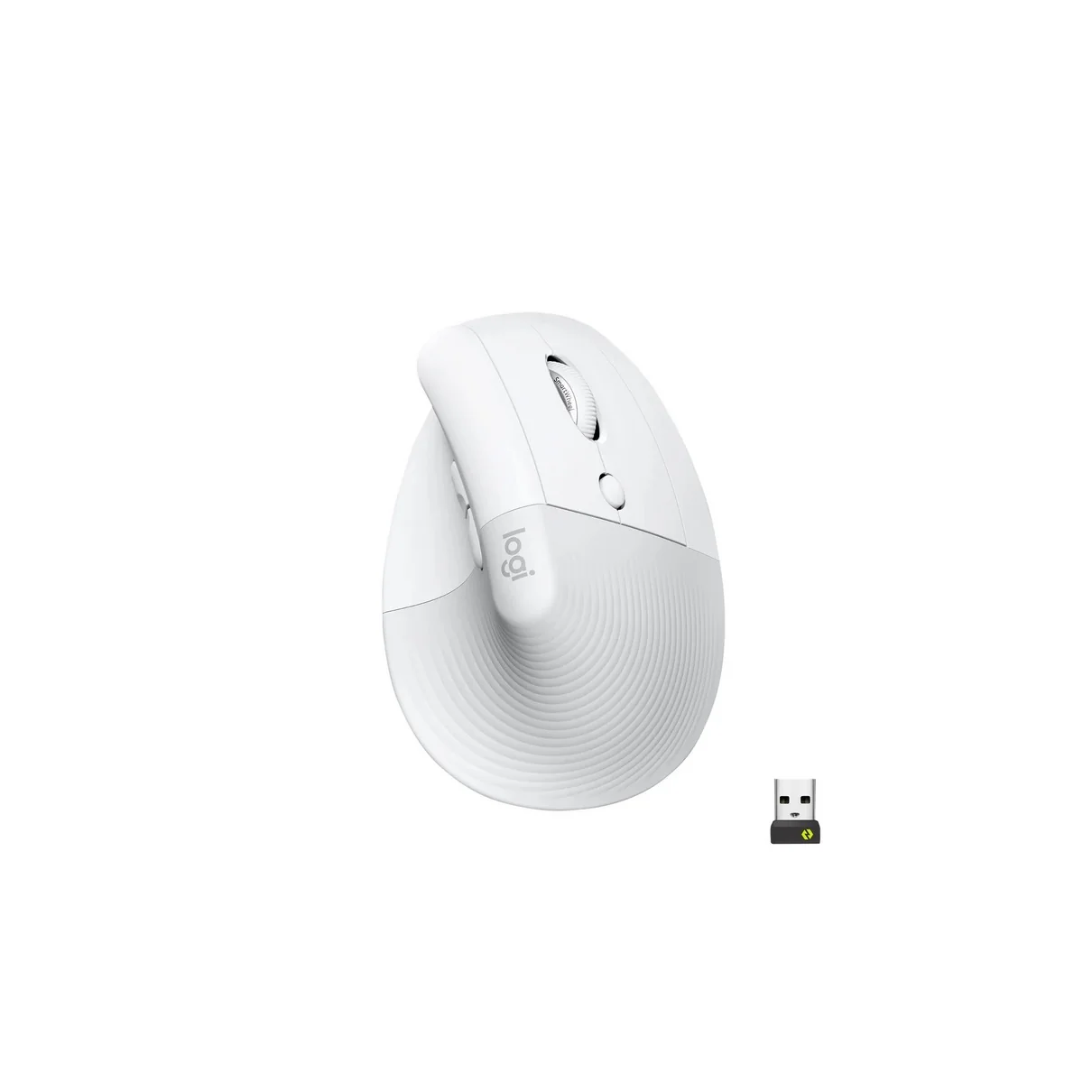 Logitech Lift Vertical trådlös mus (vit)