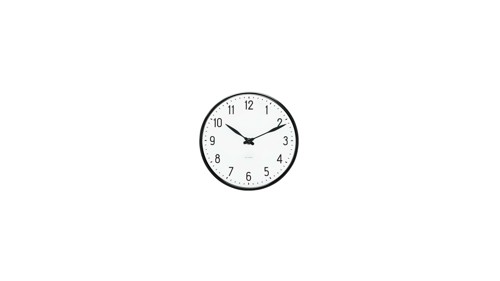 Arne Jacobsen – Station Väggklocka – 16 cm – Svart, bild 3