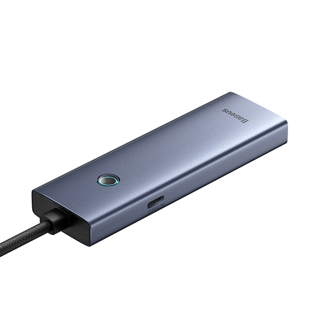 Baseus UltraJoy-serien USB-A-hubb, 4xUSB-A 3.0, 1xUSB-C 5 V – grå, bild 4
