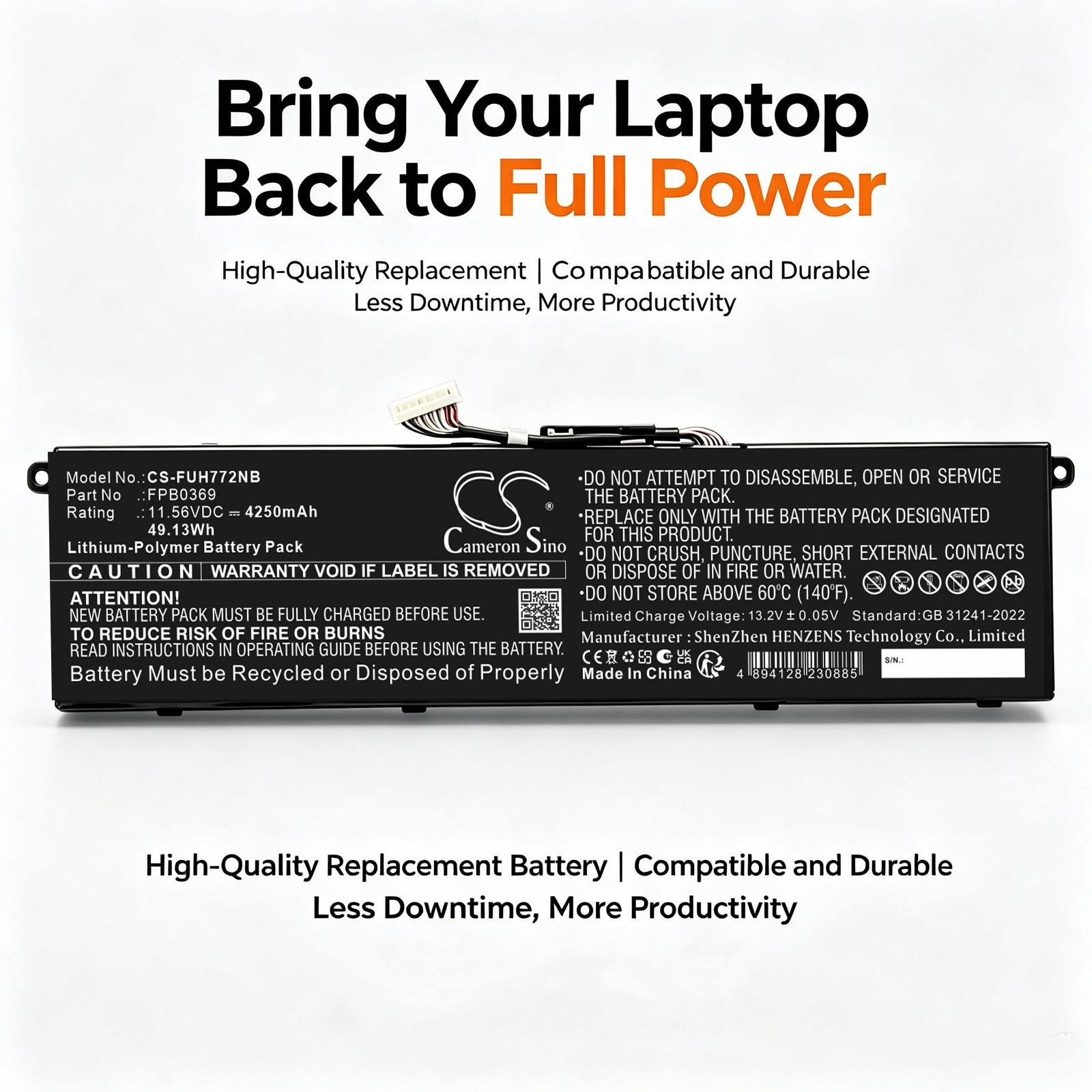 Batteri till Laptop, Bärbar dator för Fujitsu FMVA50G2B, FMVA50G2L, FMVA50G2S m.fl., bild 3