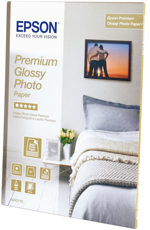 Epson Premium Glossy fotopapper A4 (15 ark)