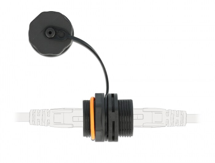 Delock kabelkontakt RJ45 hona till RJ45 hona Cat.6A – svart, bild 2