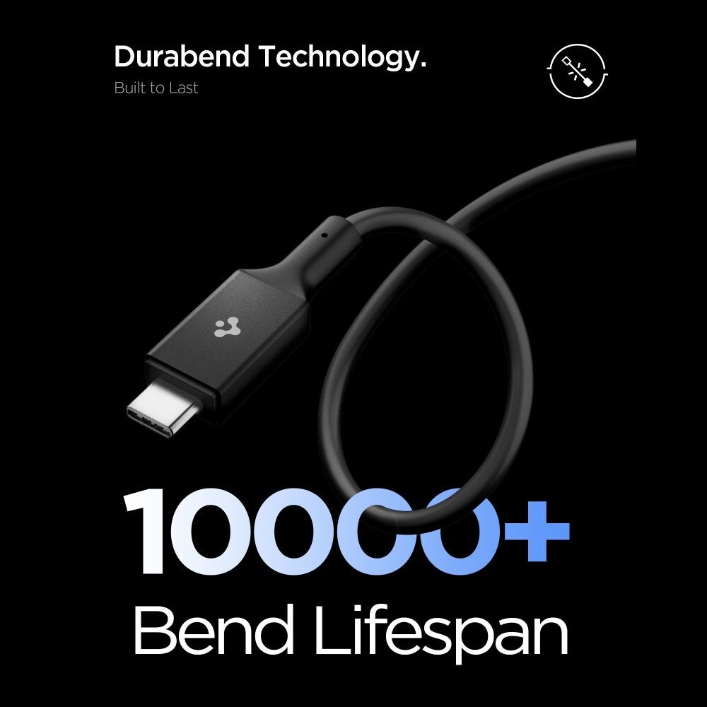 Spigen EB10020CC USB-C-kabel 100 W 200 cm – svart, bild 5