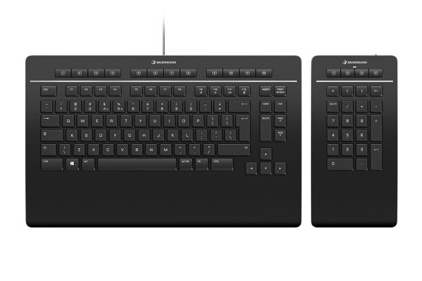 3Dconnexion Keyboard Pro med numeriskt tangentbord - Tangentbords- och numeriskt tangentbordsset - USB - QWERTY - Windows - Nordisk