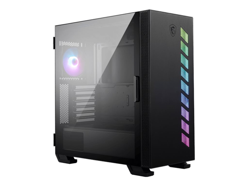 MSI MAG VAMPIRIC 300R - Mid tower - utökad ATX - genomskinlig sidopanel (härdat glas) - ingen strömförsörjning (ATX) - USB/ljud