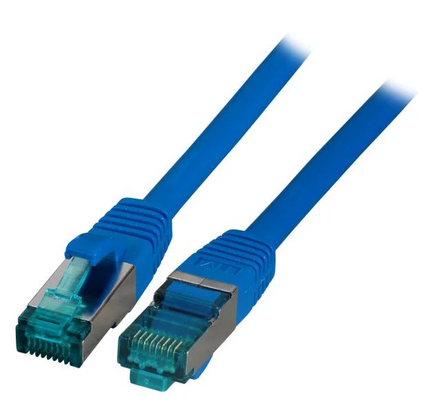 M-Cab MK6001.1BL, 1 m, Cat6a, S/FTP (S-STP), RJ-45, RJ-45, blå
