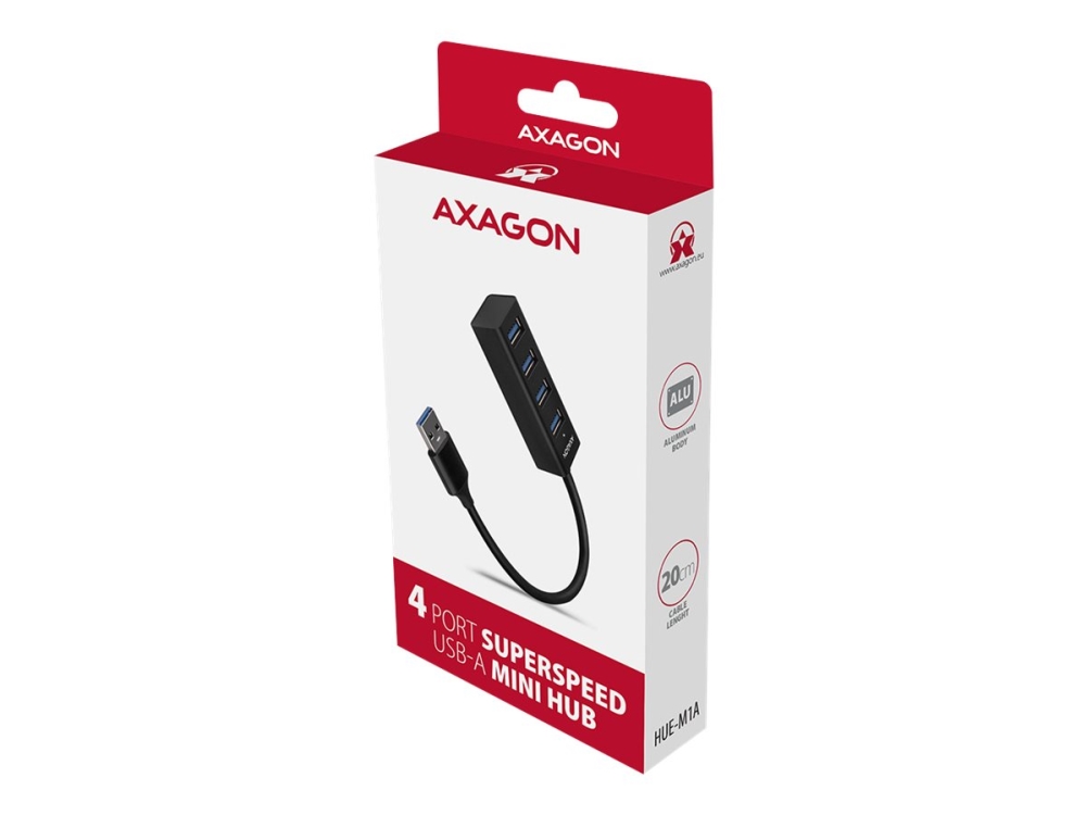 AXAGON HUE-M1A - Hubb - 4 x USB 3.2 Gen 1 - skrivbordsmodell