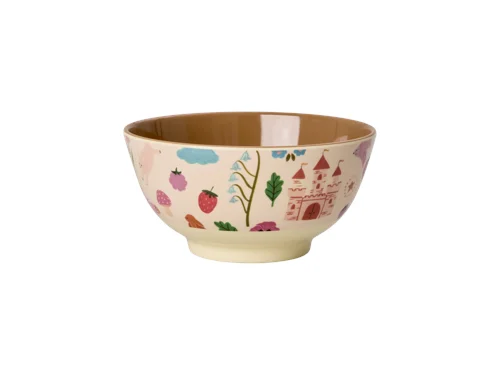 Rice - Melamine Bowl with Fairytale Print - Soft Pink - 700 ml, bild 2