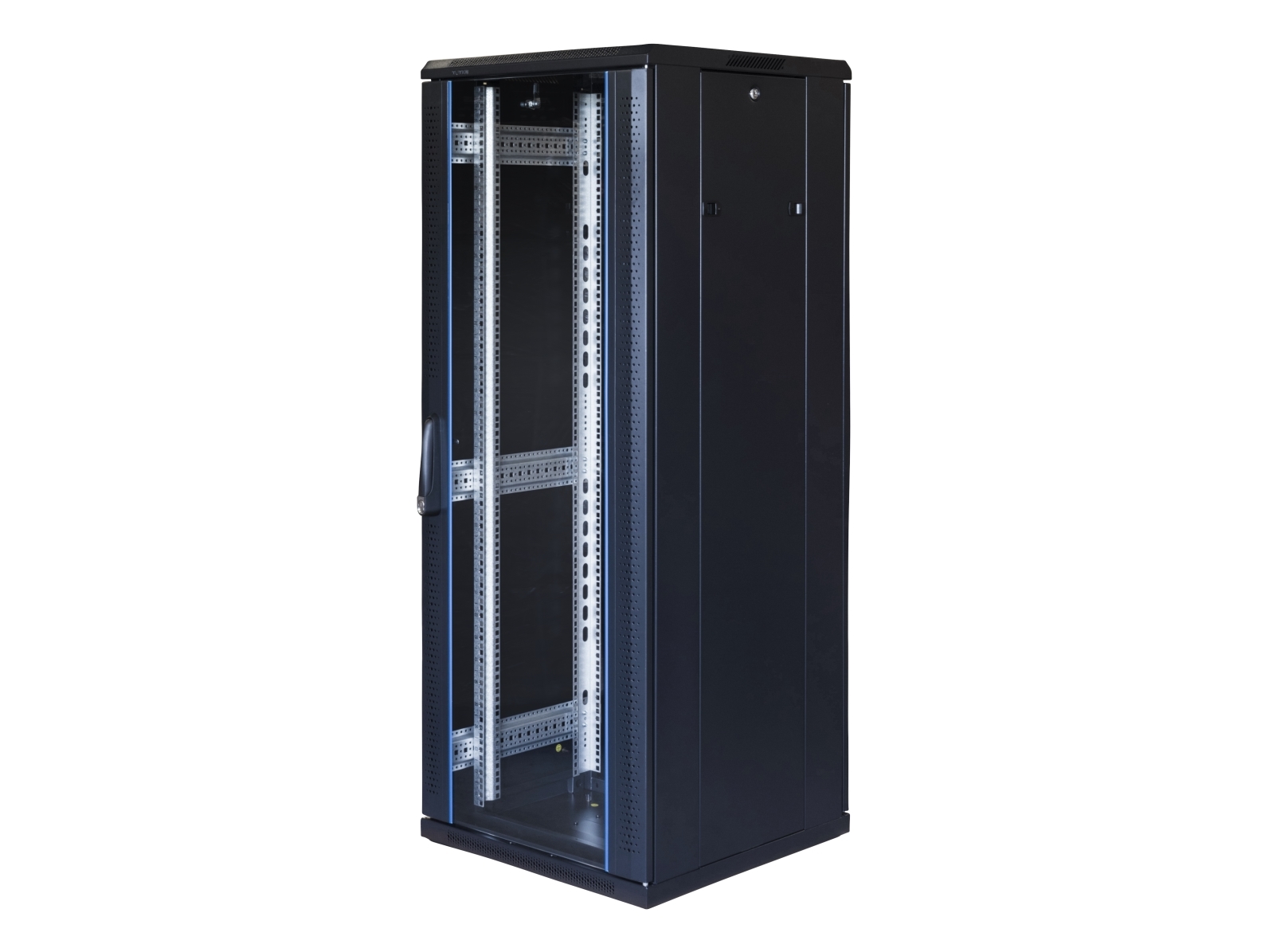 DELTACO System G 19 skåp 32U 600x600 glasfront perforerad 800 kg