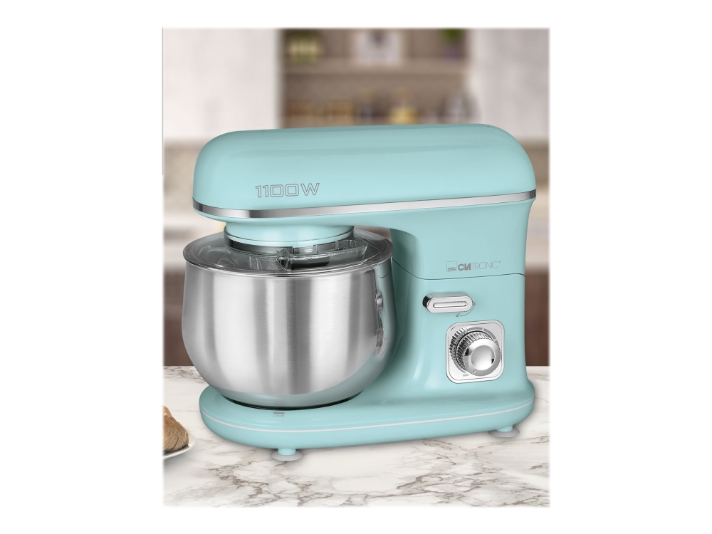 Clatronic KM 3711, 5 L, Turkis, Dreje, CE, GS, Rustfrit stål, 1100 W
