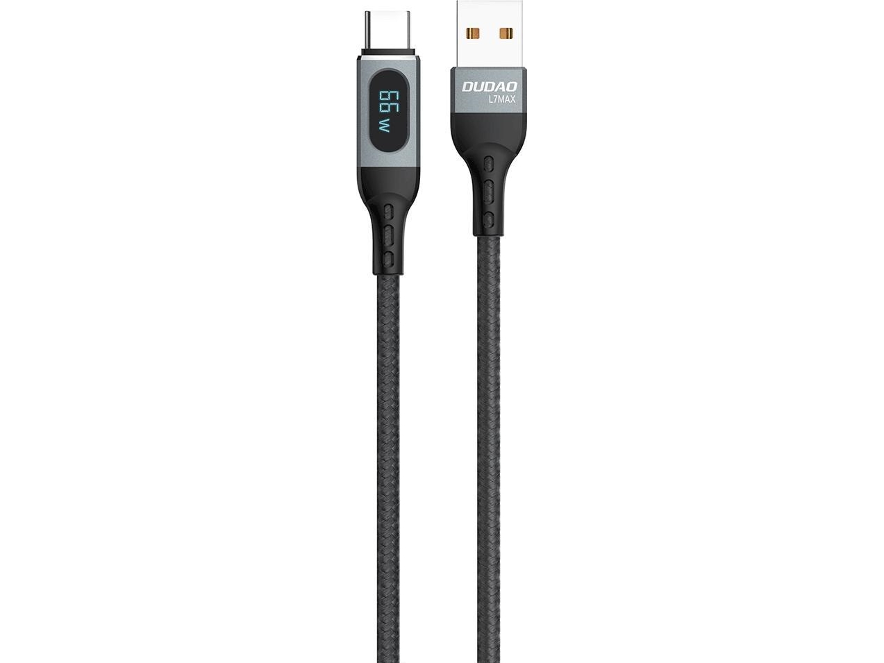 Dudao L7Max USB-A to USB-C cable 66W 1m sort