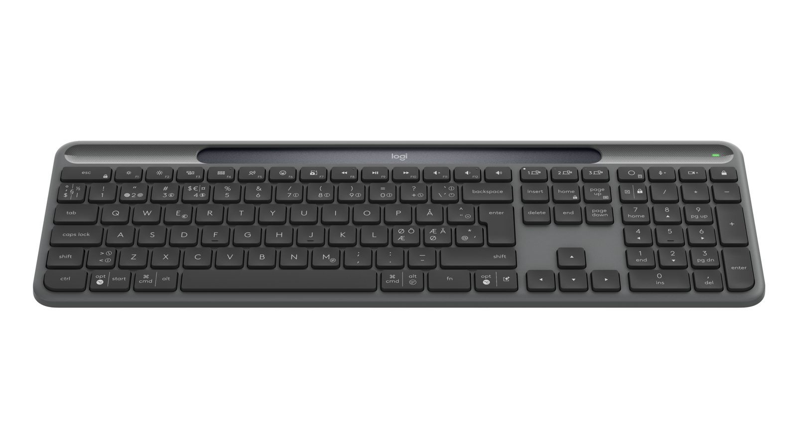Logitech Signature K980 Solar+ For Business - Trådlös Grafit, bild 4