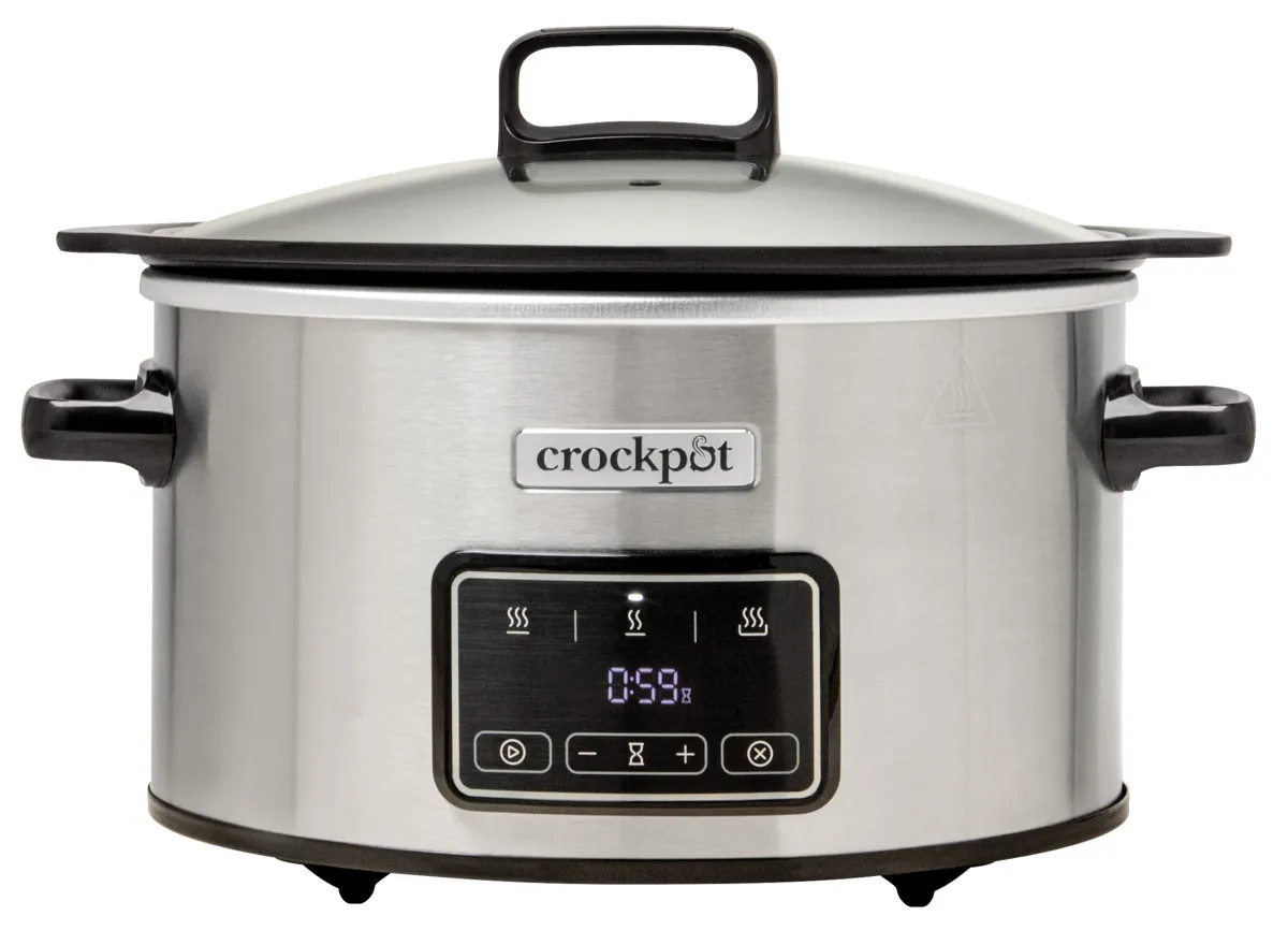 Crock-Pot CSC111X, 3,5 l, Rostfritt stål, 4 personer, Digital, 20 h, 220 W