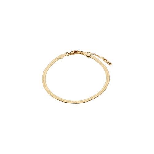 PILGRIM - JOANNA Flat Snake Chain Bracelet - Gold-Plated - 16.5 + 3 cm Extension Chain