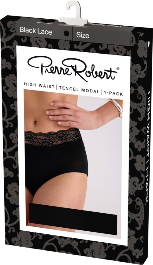 Pierre Robert Lace High Waist Tencel Modal Black M
