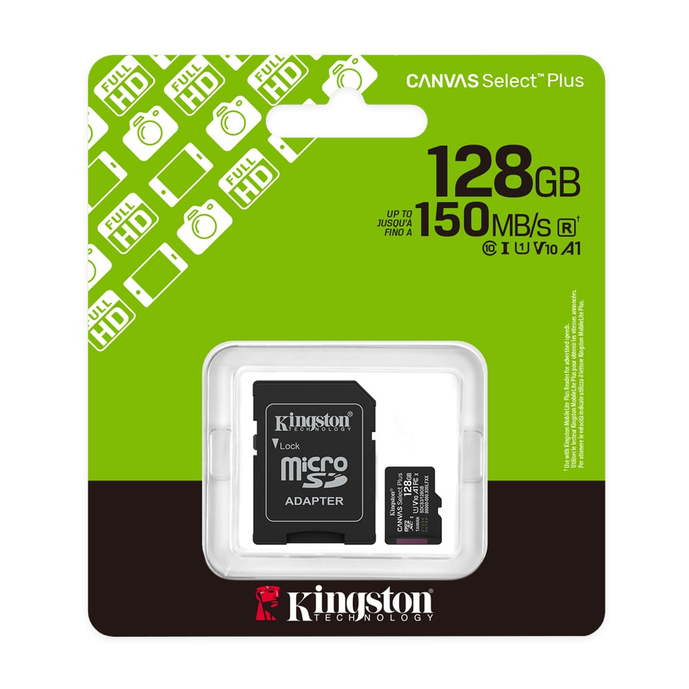 Kingston microSD 128GB Canvas Select Plus Gen 3
