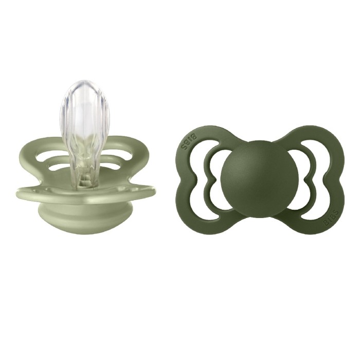 BIBS Supreme Pacifier Silikon stl 2 Sage/Hunter Green, 2 st