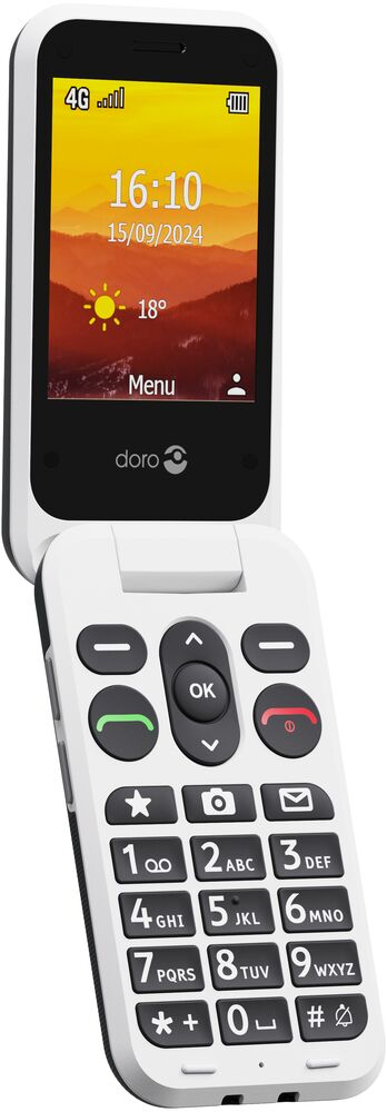 Doro Leva L31 mobiltelefon, grafit/vit, bild 2