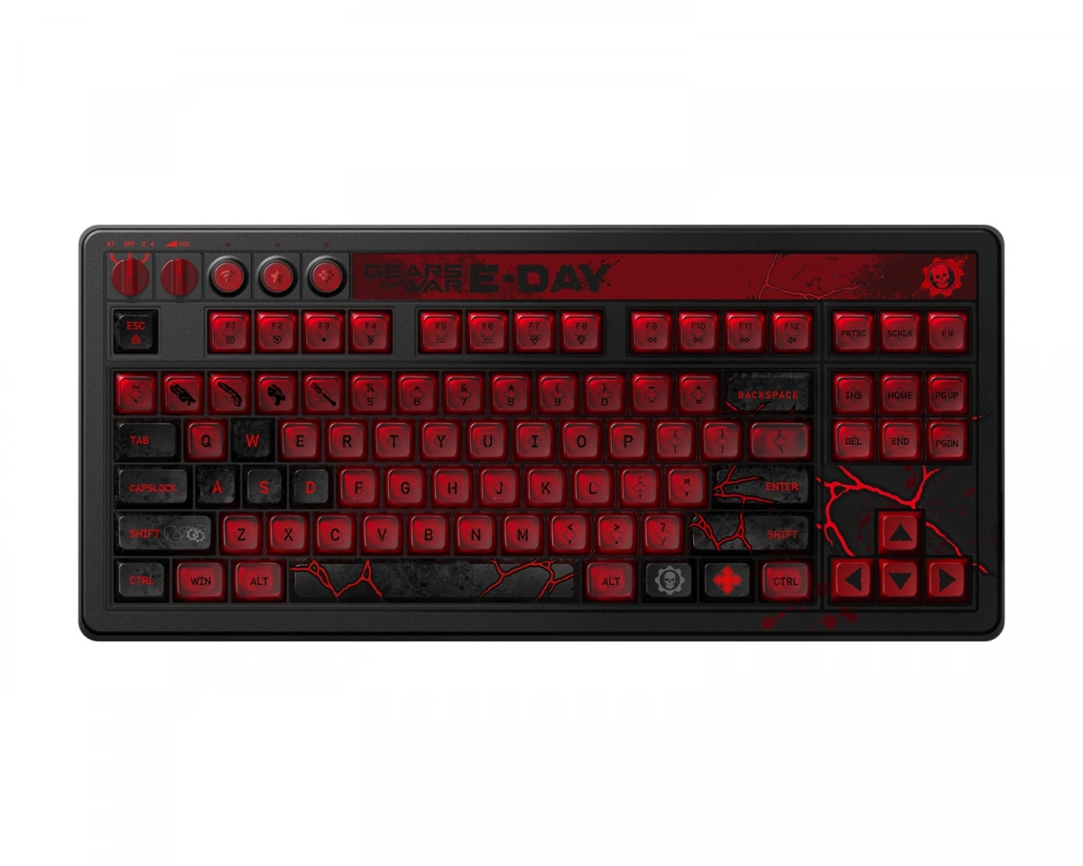 8Bitdo Retro 87 Mekaniskt Tangentbord ANSI - Gears of War E-Day Edition