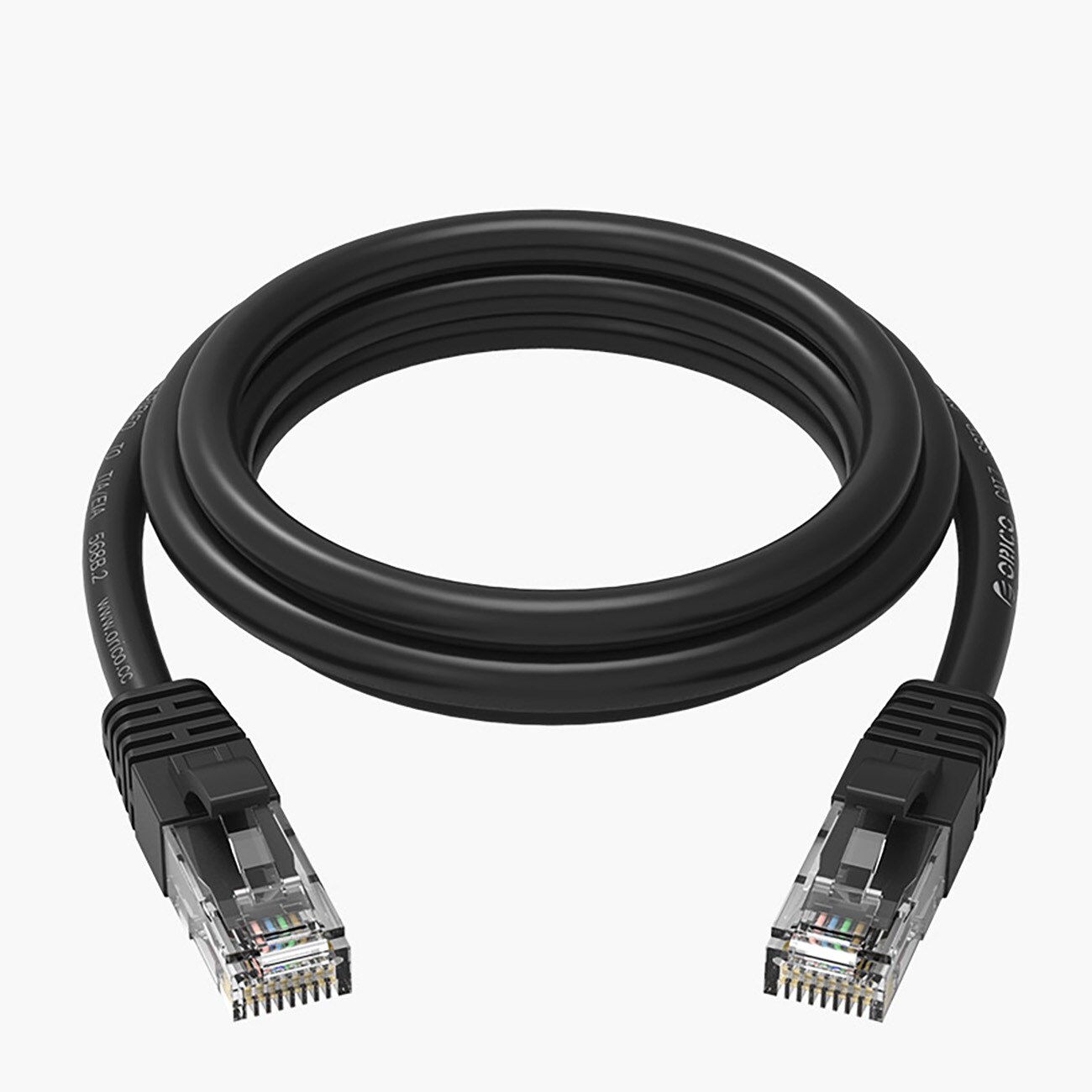 Orico PUG-C6 CAT6 1000 Mbps RJ45 Ethernet-nätverkskabel (LAN), rund, 2 m – svart, bild 5