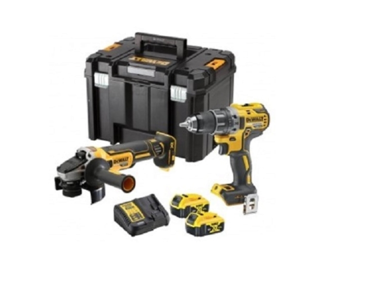 DeWALT DCK2020P2T-QW verktygspaket 18 V DCD791+DCG405, 2x 5,0 Ah