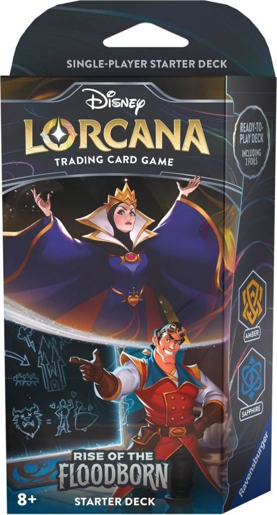 Disney Lorcana TCG Rise of the Floodborn Starter Deck - Amber/Sapphire