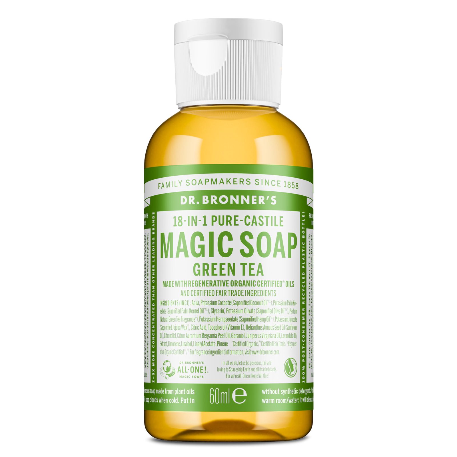 Dr. Bronner's All-One Magic Soap Green Tea 60 ml, bild 2