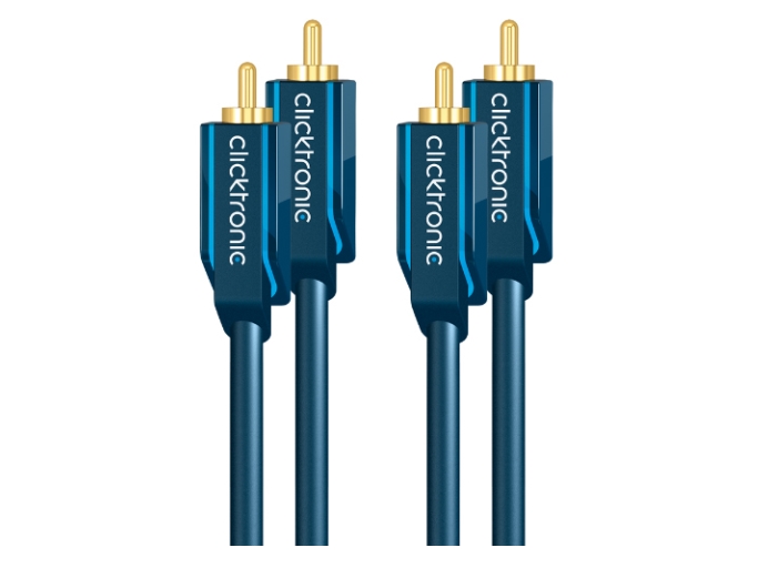 Clicktronic Stereo-ljudkabel 2x RCA