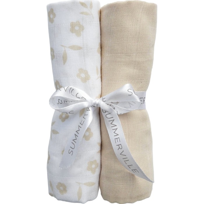 Summerville Muslin 2-pack Petal & Sandshell GOTS