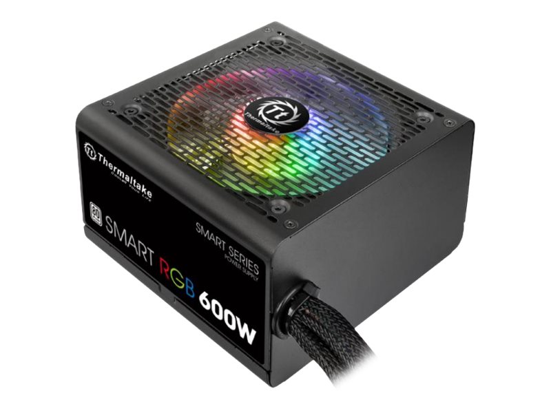 Thermaltake Smart RGB 600W, 140 mm fläkt, 80PLUS White