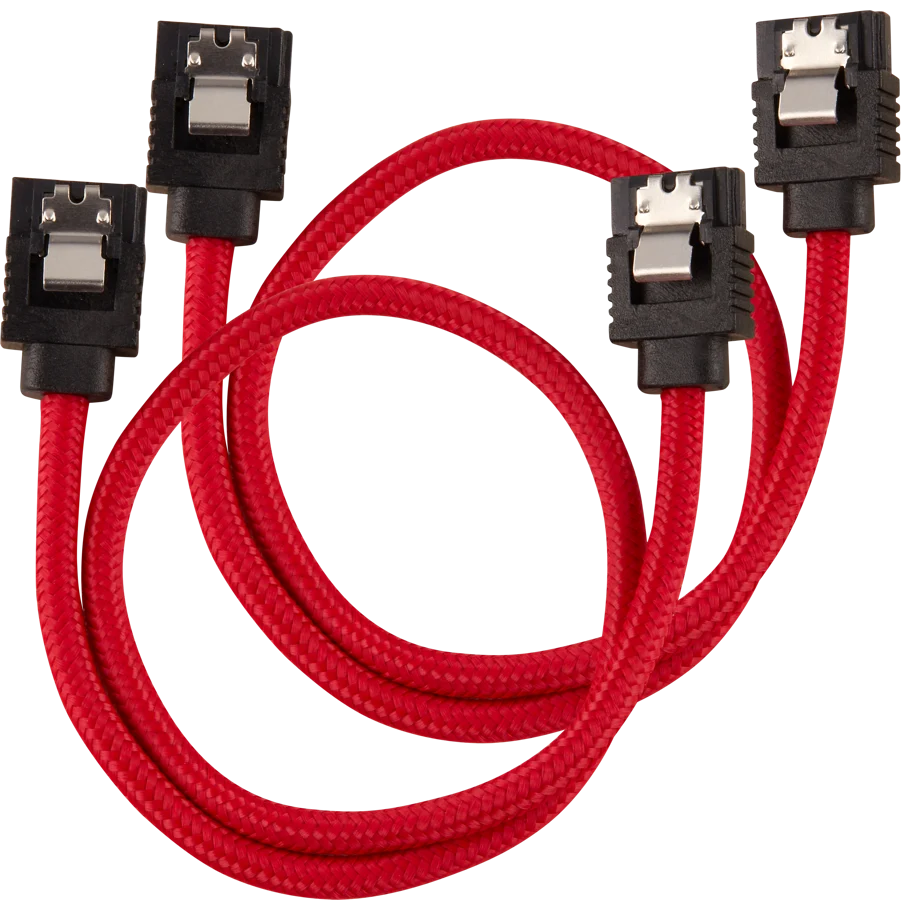 Corsair SATA-kabel Rak Röd 30cm 2-pack, bild 4
