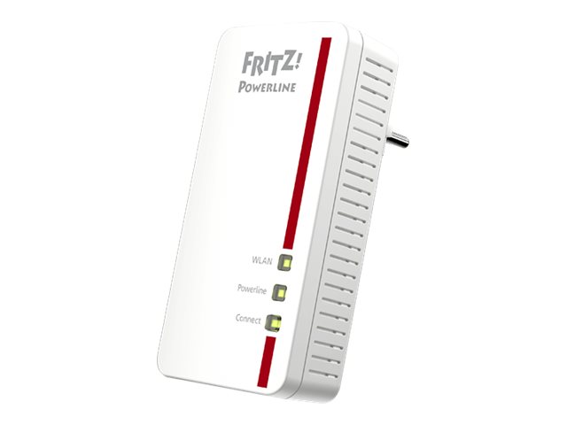 FRITZ!Powerline 1260E - WLAN Set - PowerLine adaptersats 1GbE, HomePlug AV (HPAV) 2.0, IEEE 1901 - Wi-Fi 5 - Dubbelband - vägginsticksbar