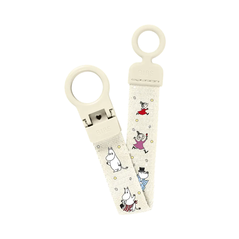 BIBS x Moomin Pacifier Clip Loop Ivory, bild 2