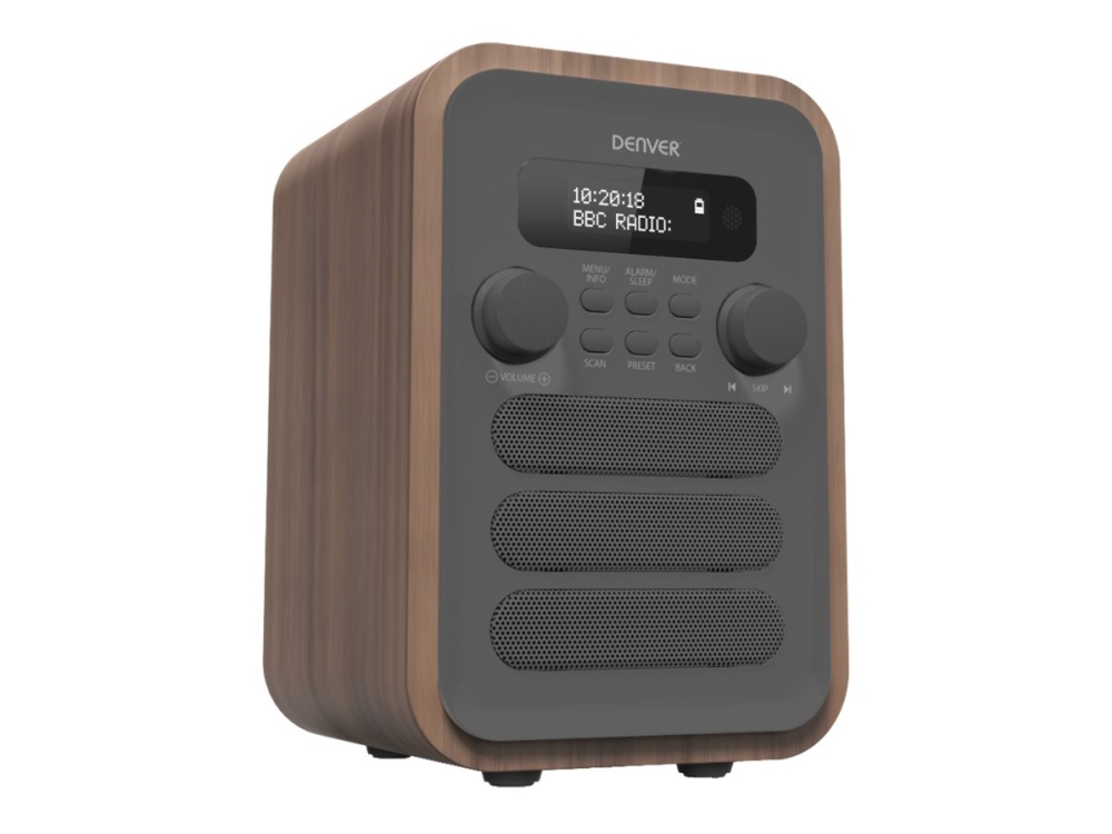 DENVER DAB-48 - DAB-radio - 2.5 Watt (Total) - grå