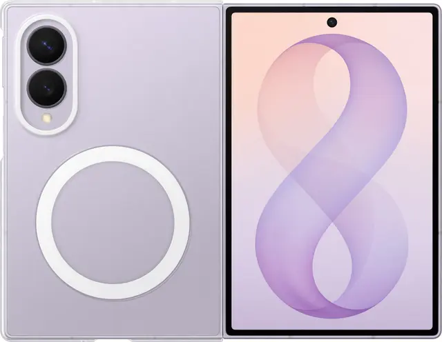 Samsung Galaxy Z Fold8 genomskinligt magnetiskt skal, transparent