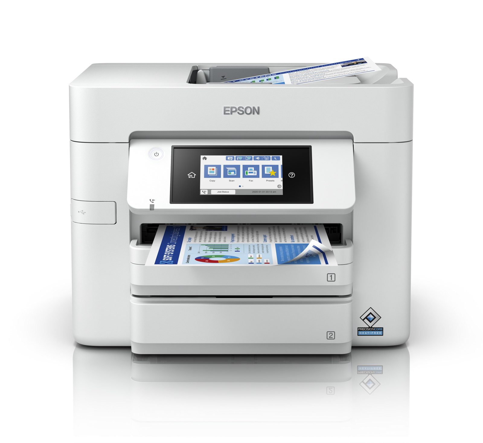 Epson WorkForce Pro WF-C4810DTWF, skrivare + scanner + kopiator, 25/12 ppm ISO, 1200x2400 dpi scanner, duplex, display, AirPrint, USB/LAN/WiFi, bild 4