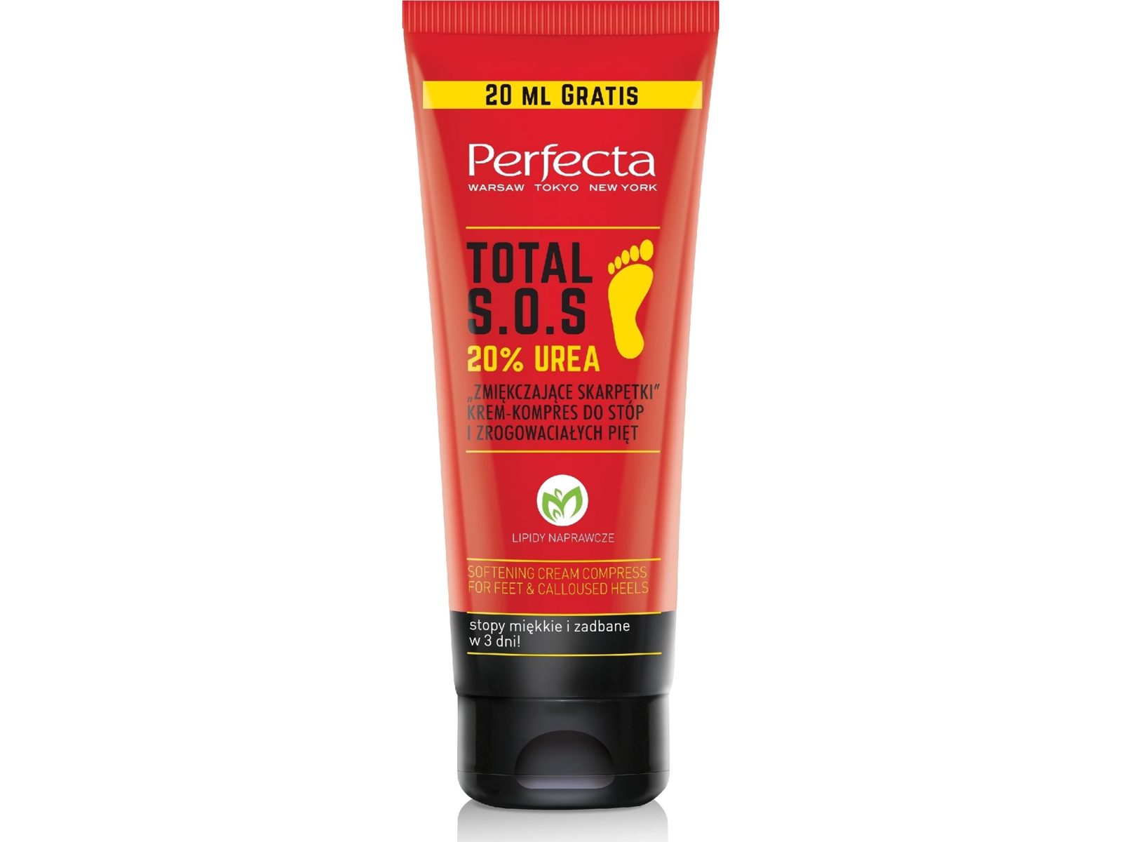Perfecta Total S.O.S 20% Urea Softening Socks Cream Complex For Feet And Calloused Heels 120ml