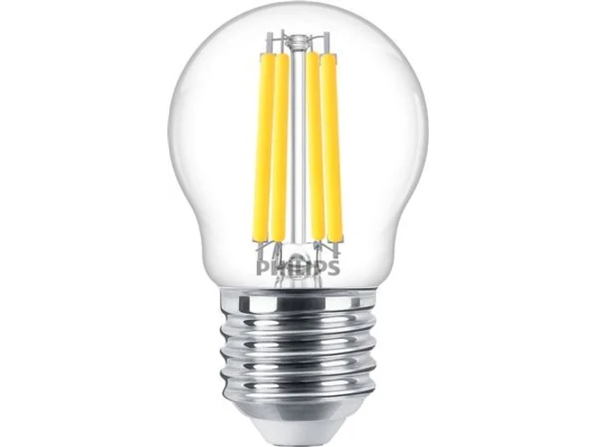 Philips MASTER Value LED Kronljus Dimbart 3,4W (40W) E27 P45 927 Klar glas