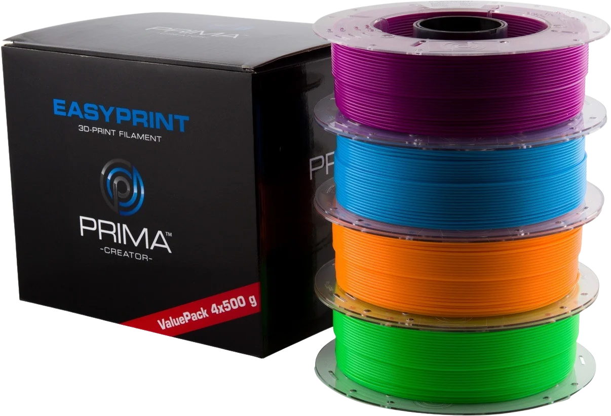 Prima Creator Easy Print PLA Valuepack Neon 1.75mm 4x500G