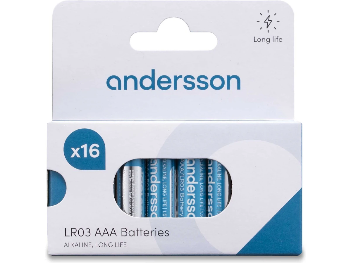 Andersson LR03 AAA Long Life Alkaline - 16-pack
