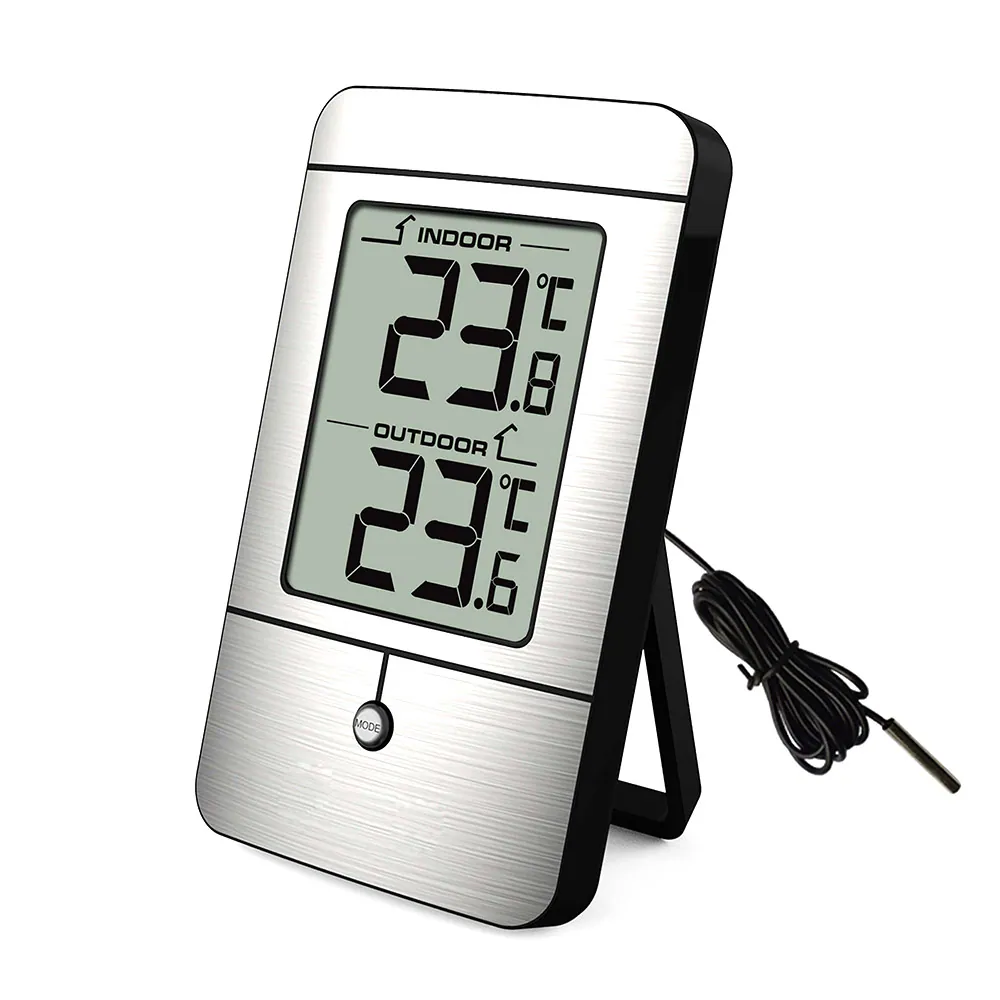 Digital inne- och utetermometer med kabelsensor