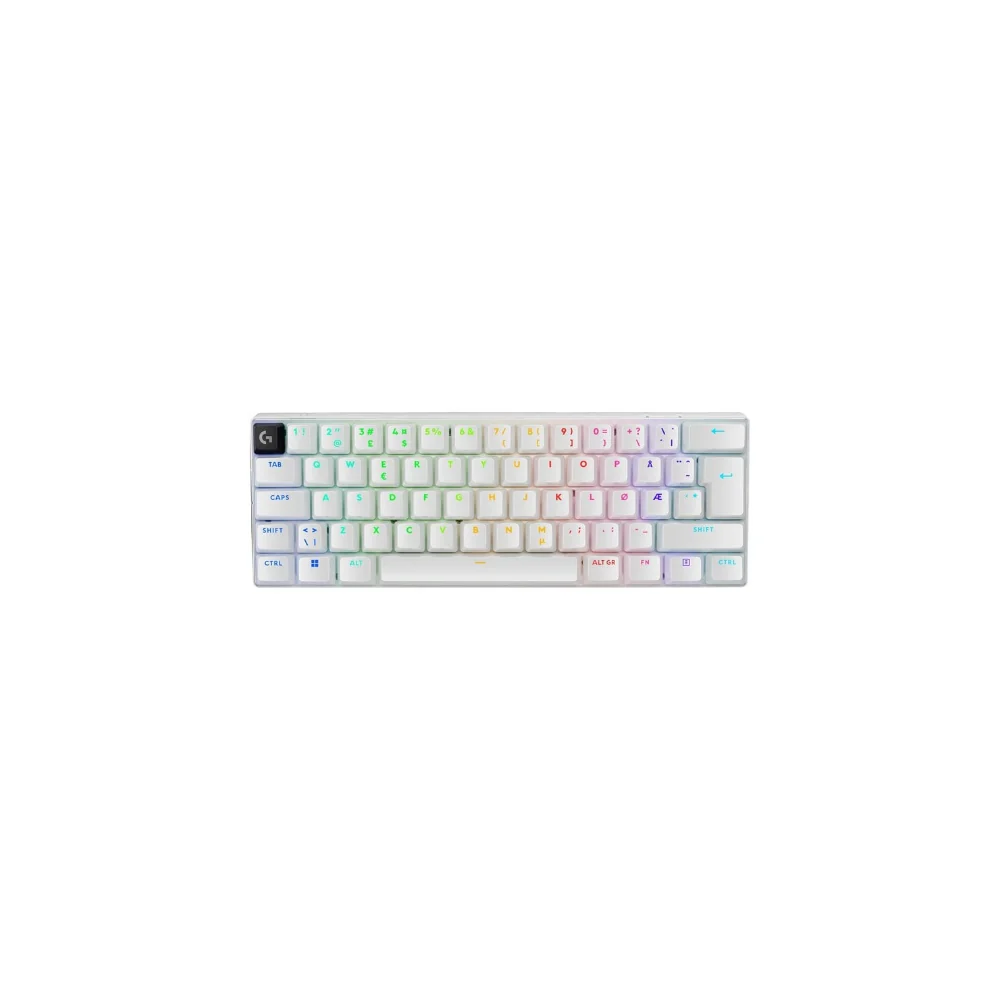 Logitech G Pro X 60 LIGHTSPEED trådlöst gamingtangentbord, vitt - GX Optical Tactile