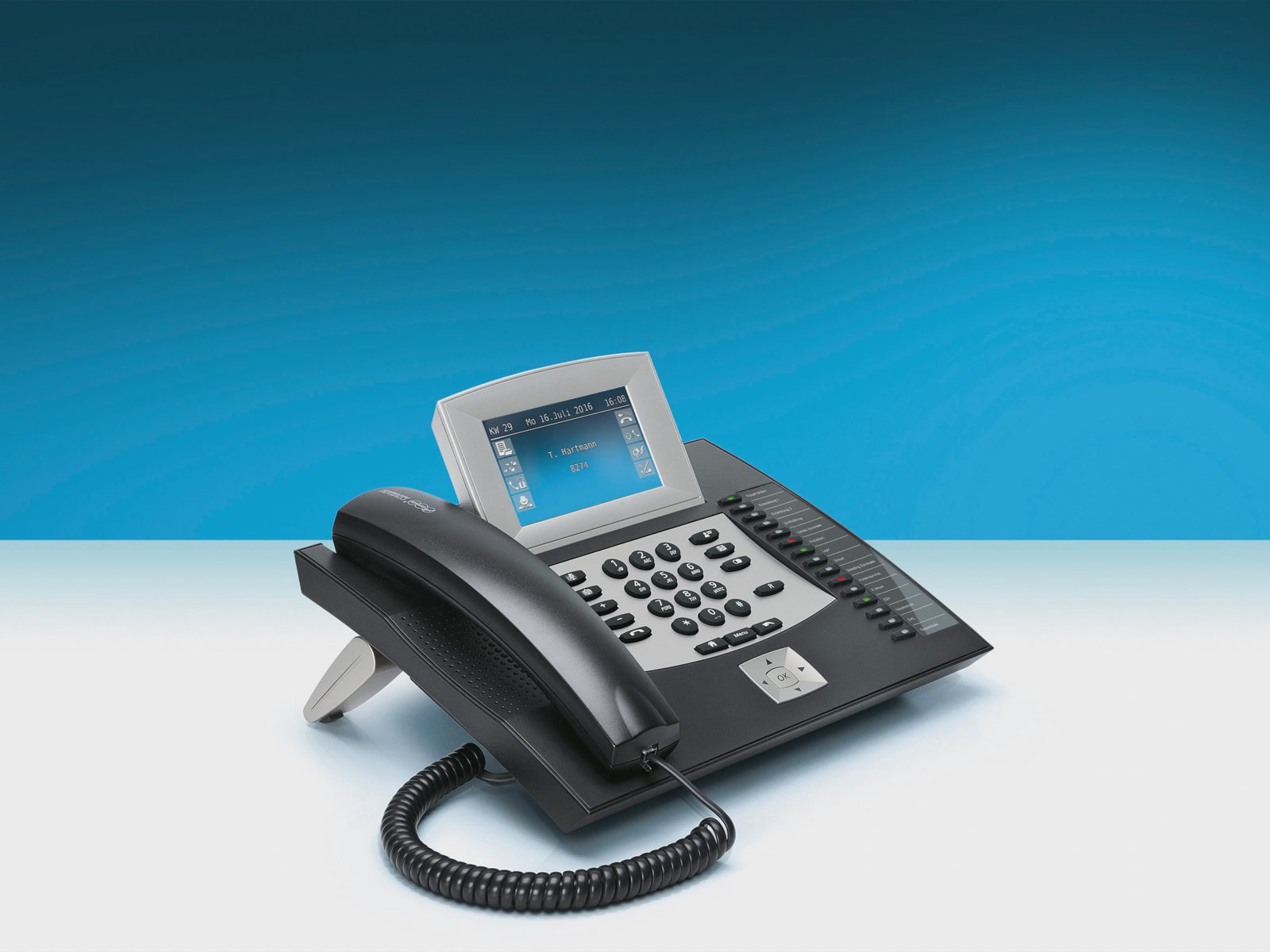 Auerswald COMfortel 2600 - ISDN-telefon - svart - för COMpact 3000 analog, 3000 ISDN, 3000 VoIP, 5010 VOIP, 5020 VOIP