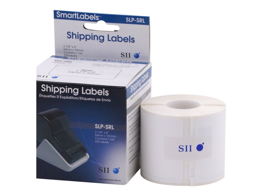 Seiko Instruments SLP-SRL - Vit - 54 x 101 mm 220 stk (1 rulle/rullar x 220) transportetiketter - för Smart Label Printer 100, 120, 200, 220, 240, 410, 420, 430, 440, 450, EZ30, Pro