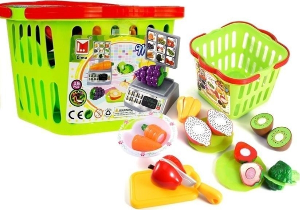 LeanToys grönsakskorg för skärning + butiksförpackningsvåg